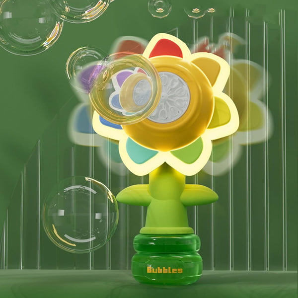 Cute Chargeable Flower Bubble Machine Toy