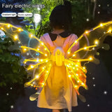 Lightning & Musical Rechargeable Cute Fairy Wings For Girls