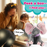 Musical Peek A Boo Elephant Plush Toy For Kids