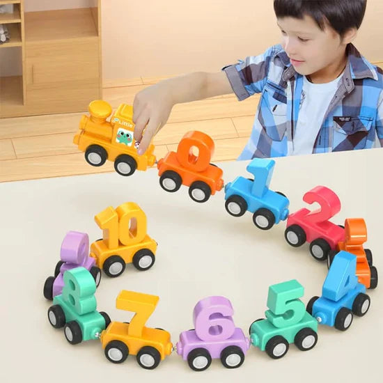 Magnetic Wooden Digital Numbers Train Toy