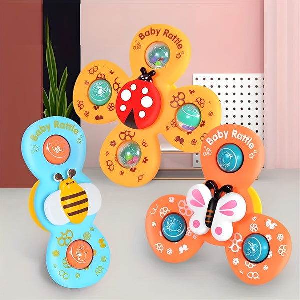 3 Pcs Baby Rattle Spinning Sensory Toy