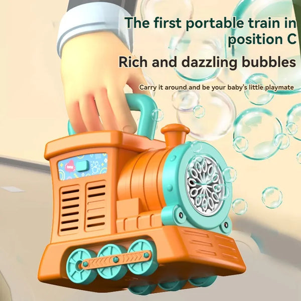 Lightning & Musical Electric Train Bubble Machine Toy