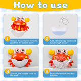 Cute Automatic Bubble Crab Bath Toy For Kids