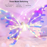 Lightning & Musical Rechargeable Cute Fairy Wings For Girls