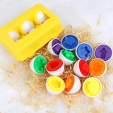 Kids Educational Matching Eggs Tray (12 Pcs)