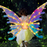 Lightning & Musical Rechargeable Cute Fairy Wings For Girls