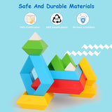 Educational Toddler Pyramid Stacking Blocks (15 Pcs)