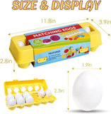 Kids Educational Matching Eggs Tray (12 Pcs)