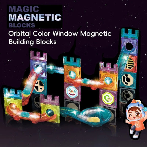 LED Magic Magnetic Track Blocks 56 Pcs Set