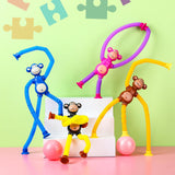 Funny Telescopic Suction Monkey Toy