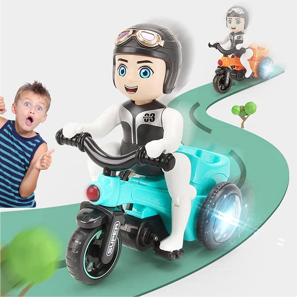 Lightning & Musical Stunt Bike Tricycle Toy