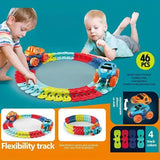 Flexible Car Track Set For Kids (46 Pcs)