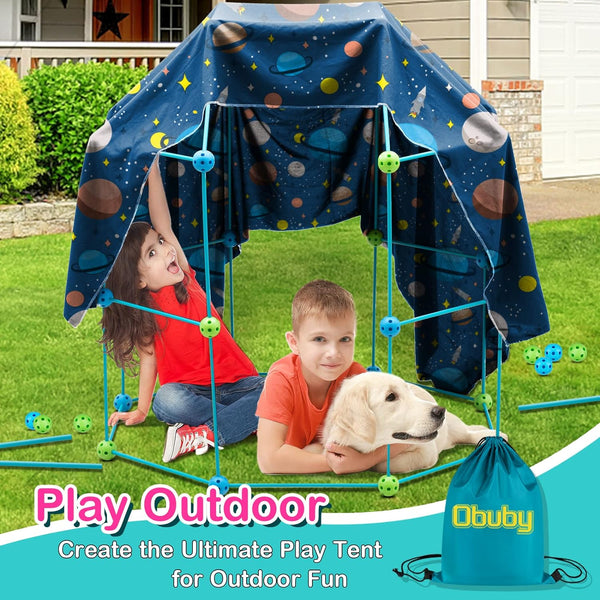 Fort Building Tent House Kit For Kids (76 Pcs)