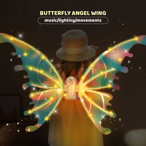 Lightning & Musical Rechargeable Cute Fairy Wings For Girls