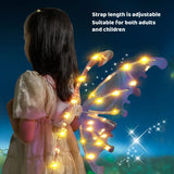 Lightning & Musical Rechargeable Cute Fairy Wings For Girls