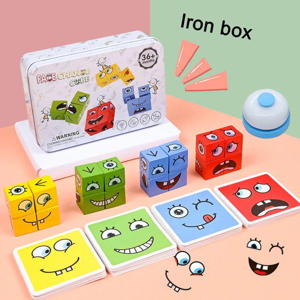 Face Changing Magic Cube Building Blocks