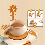 Cat shape ceramic machine toy