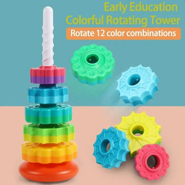 Montessori Rotating Rainbow Tower