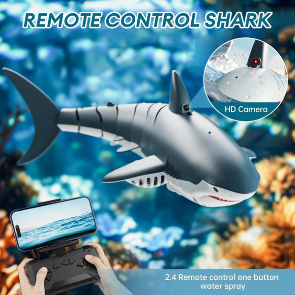 Remote Control Shark Toy with 4K HD Camera
