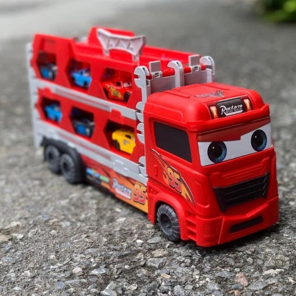 McQueen Double Layer Foldable Truck With 2 Cars