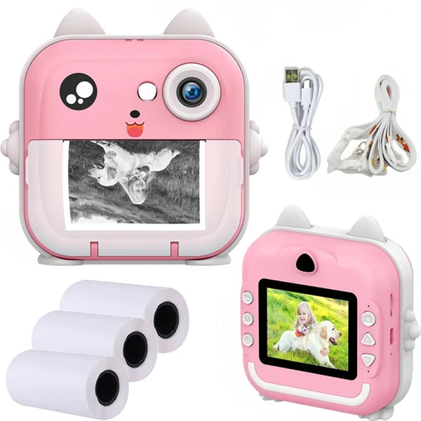 Instant Camera Printer For Kids - With 2 Extra Reels